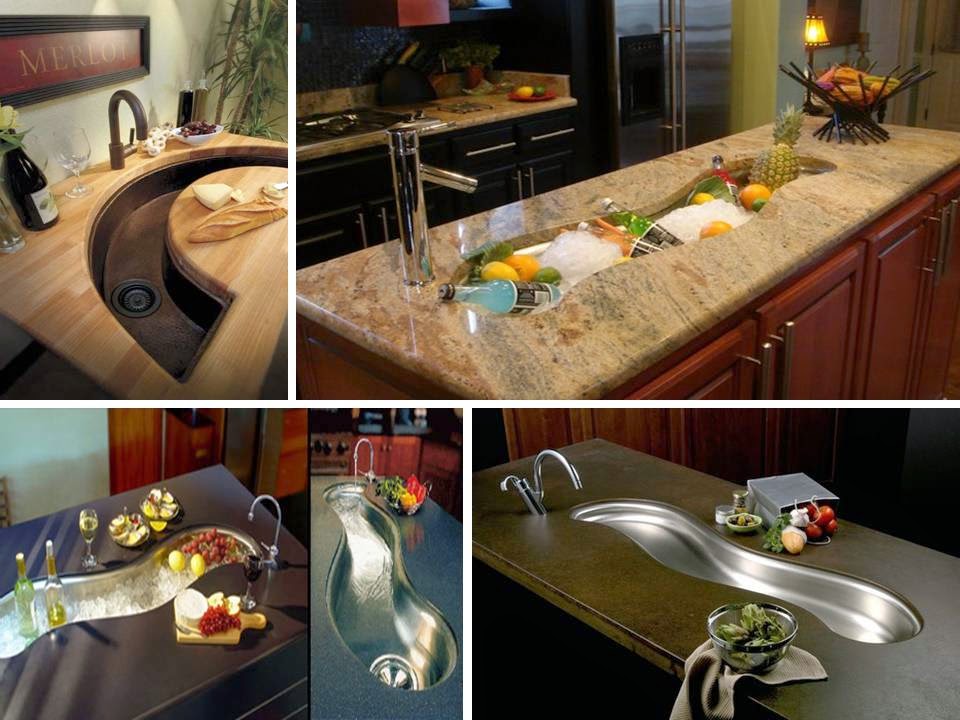 Curved kitchen Stainless Steel Sinks shape