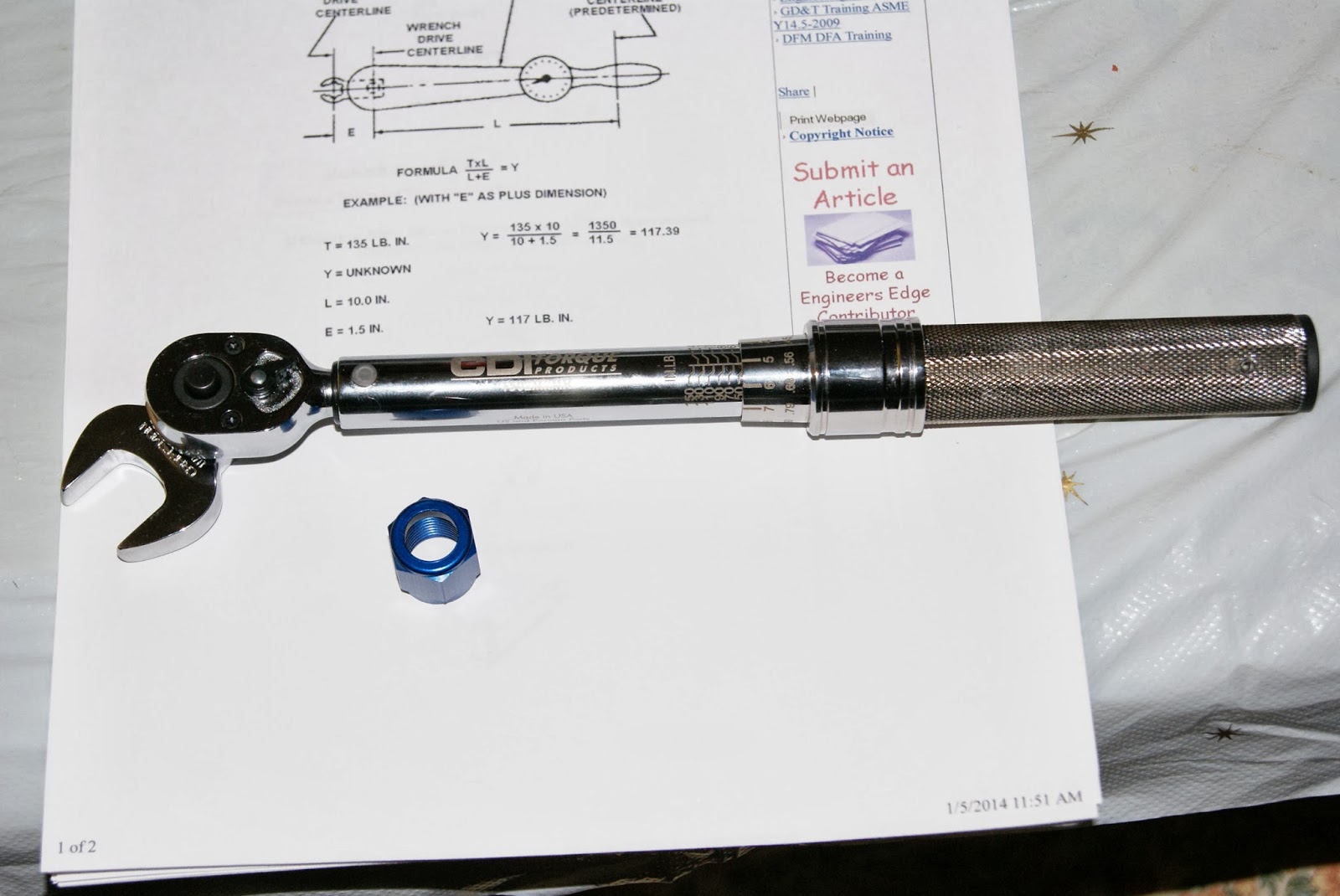DOG Aviation John's RV12 Blog Calculating Torque Values For AN Fuel