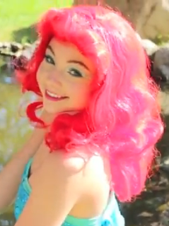 Ariel the little mermaid Halloween makeup style for girls