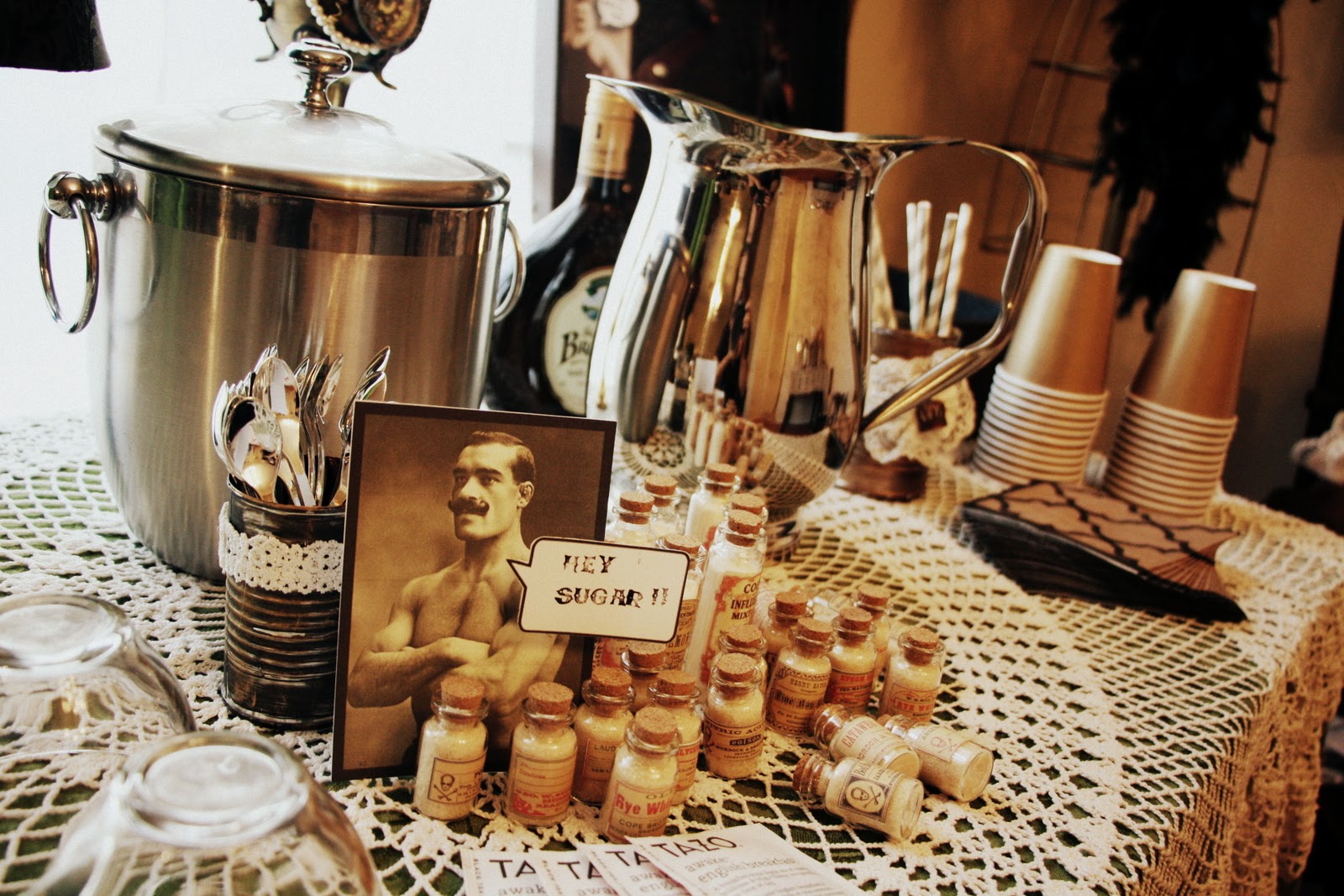 The Peacock Pearl Steampunk Shower Setup and Party