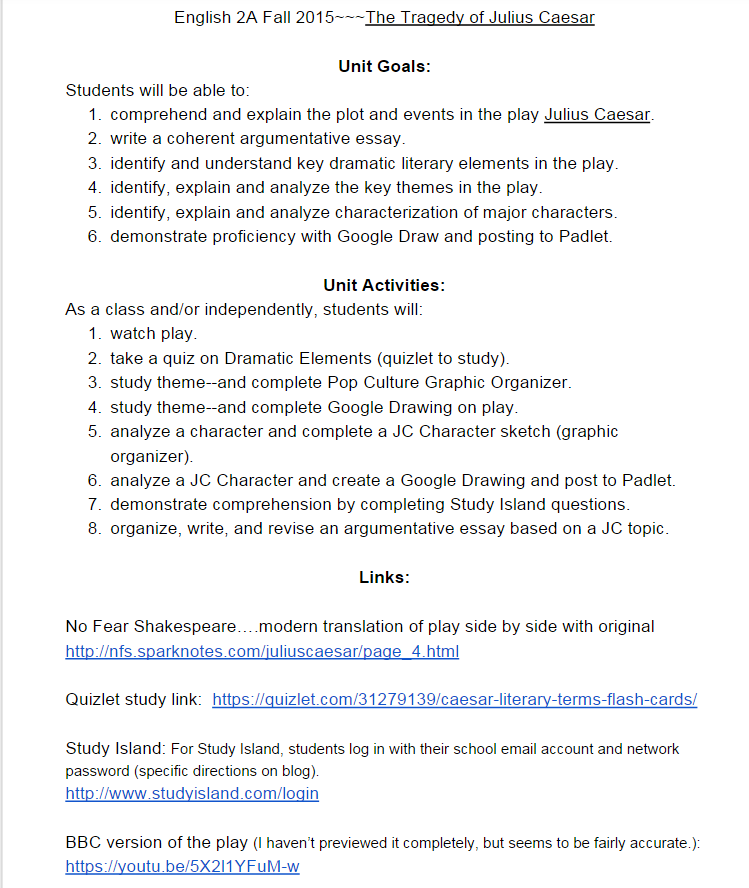 Julius caesar play essay