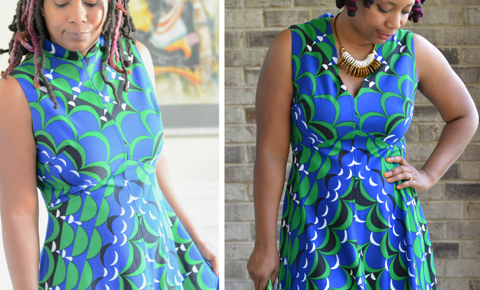 simple and easy refashion of a vintage maxi dress