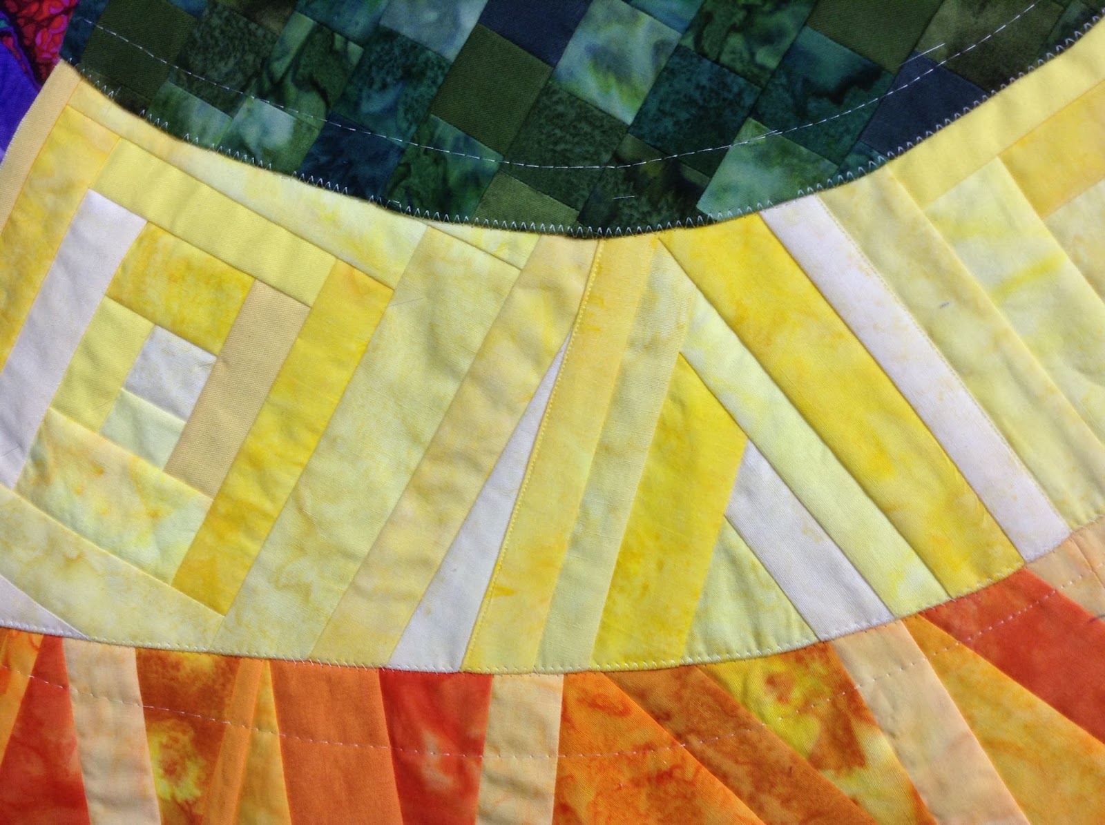 The Free Motion Quilting Project 51. Foundation Piecing Log Cabin Blocks