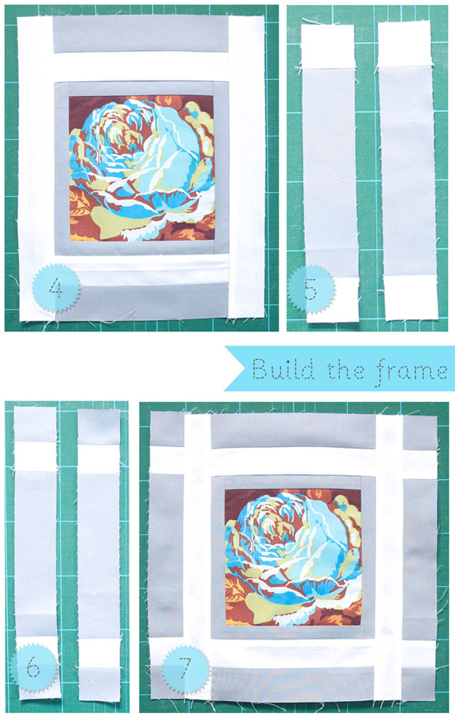 pins and bobbins Frame block tutorial