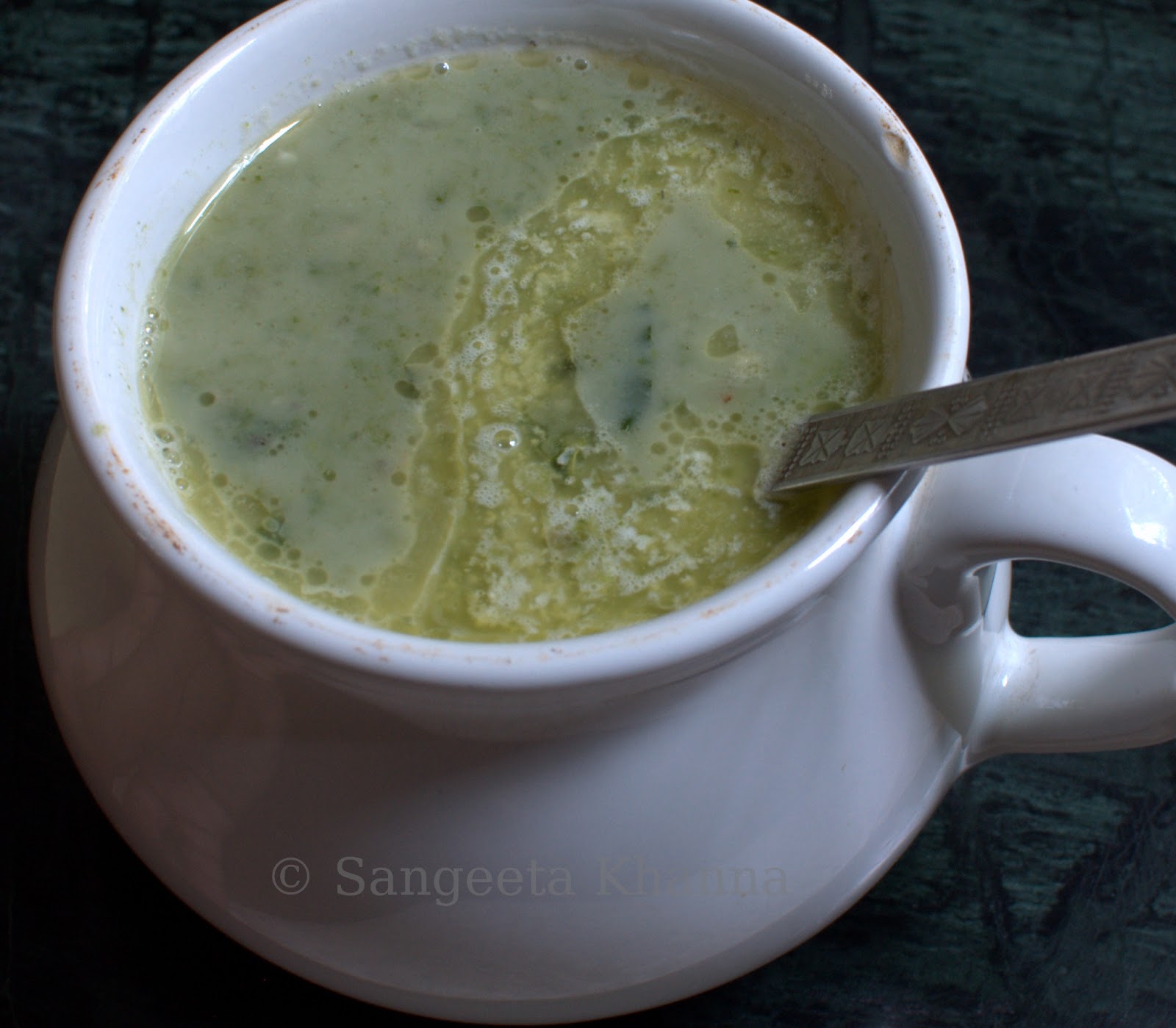 spinach and buckwheat soup fasting recipe for navratri...