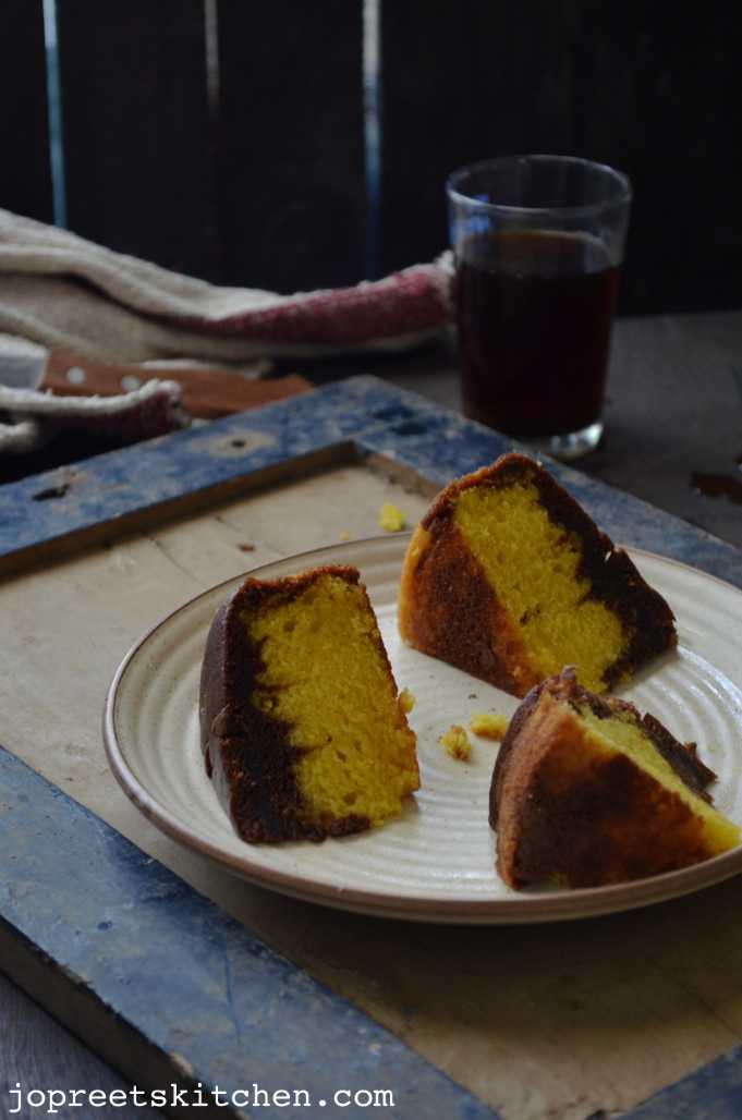 Mango Chocolate Marble Cake (Egg less & Butter less) For Home Baker's
