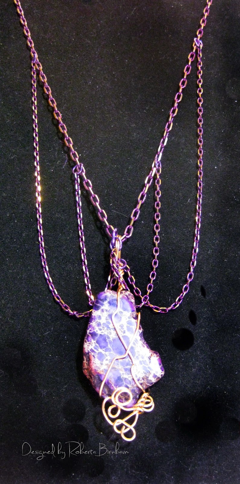 Dazzle-it Neo Chain purple wrapped pendant 1