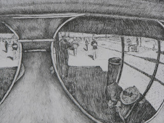Detail of pencil drawing by John Huisman, fine art, Ely MN