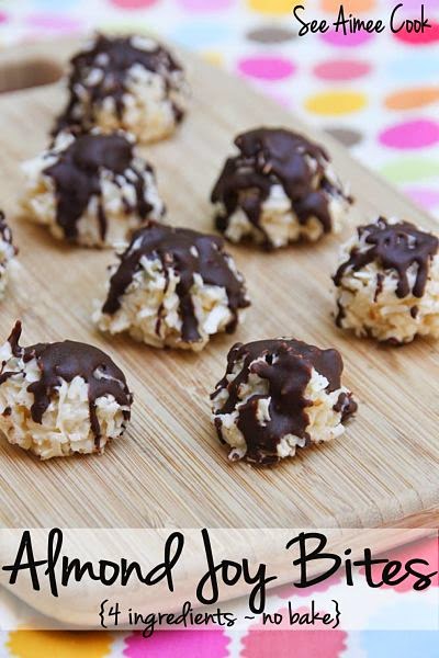See Aimee Cook: Almond Joy Bites (4 ingredients & no bake)