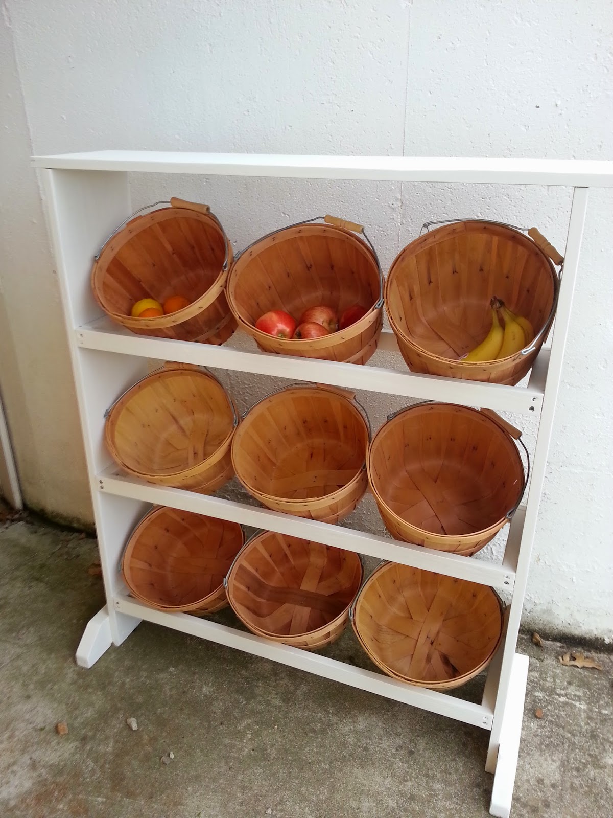 Reclaim, Renew, Remodel Furniture Fridays A Bushel and a Peck (wooden basket display)