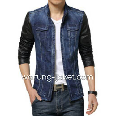 jaket kombinasi kuit asli blazer mix kulit denim 09 jaket kombinasi kuit asli blazer mix kulit denim 09