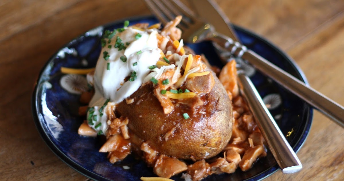 Barefeet In The Kitchen BBQ Chicken Stuffed Baked Potatoes