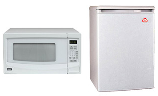 igloo refrigerator and galanz microwave bundle