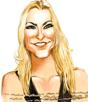 Lindsey Vonn is a caricature by Artmagenta