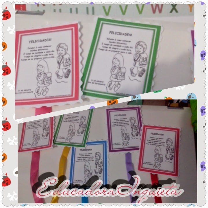 Educadora Inquieta: Marcador de página para o dia do estudante