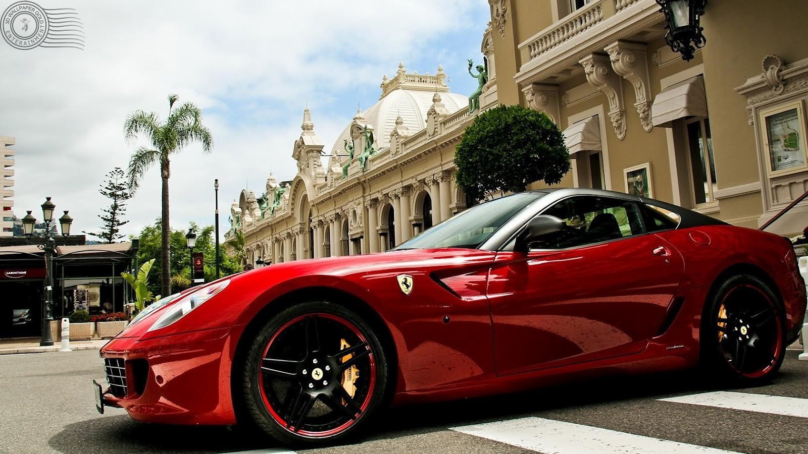 3d Wallpaper Gold Red Ferrari Car Hd Wallpaper