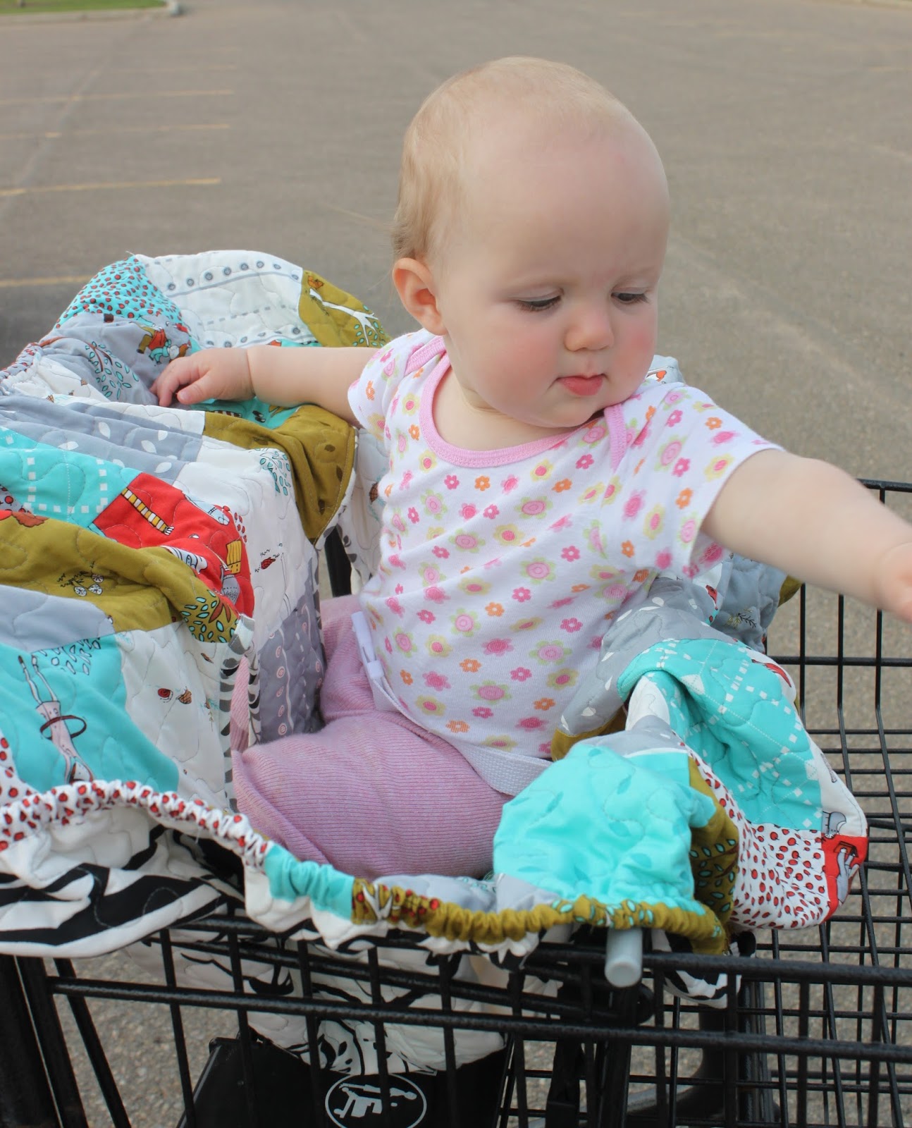 Daydreams of Quilts Patchwork Quilted Shopping Cart Cover