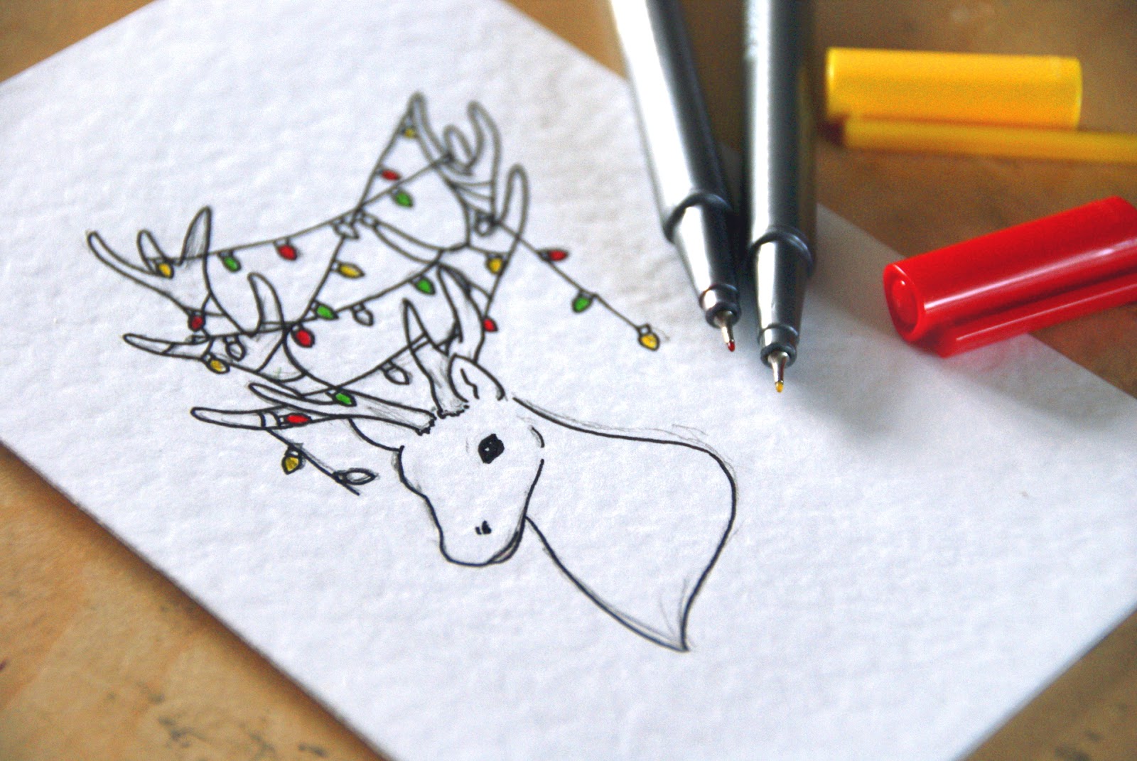 Hand Drawn Christmas Cards + Free Downloads  A Blackbird's Epiphany