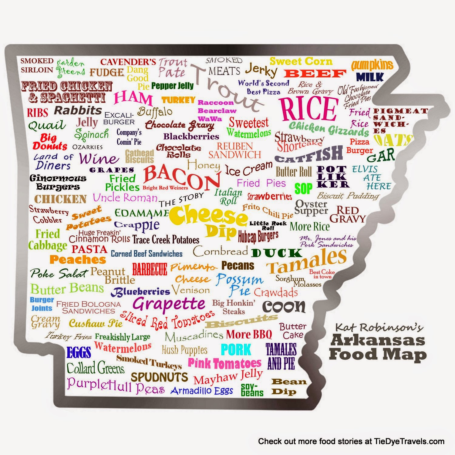 Tie Dye Travels with Kat Robinson Author, Arkansas Food Historian, TV Host and Best Loved