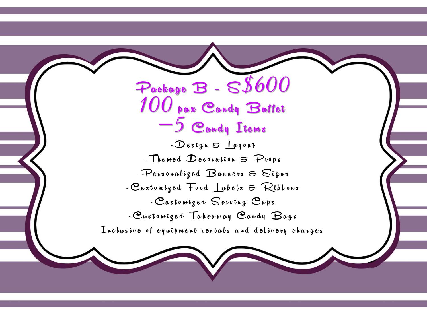 thecreativeindividual: Our Candy Buffet Price Packages for ...