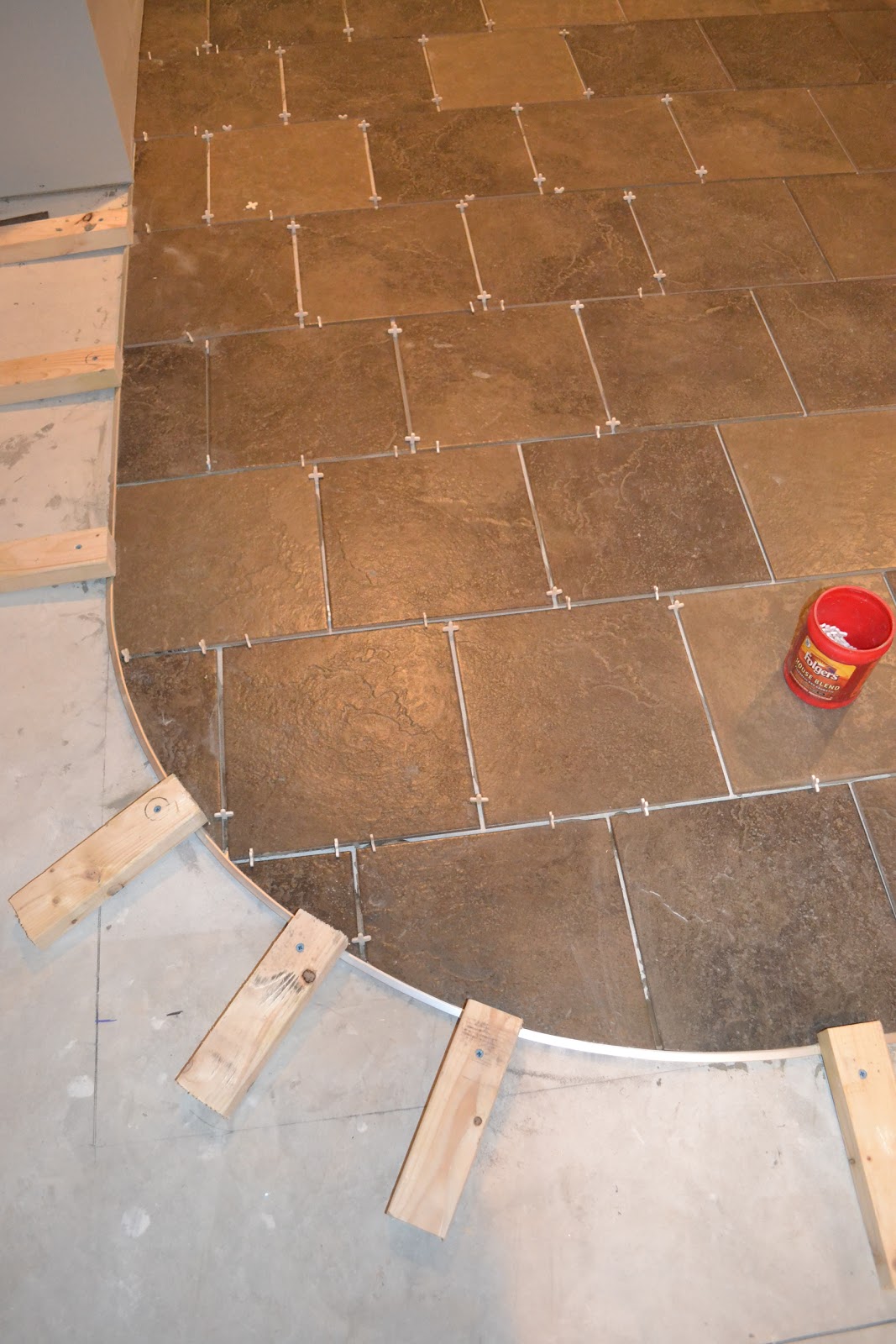 The Penny Parlor How to Curve a Tile Transition Strip