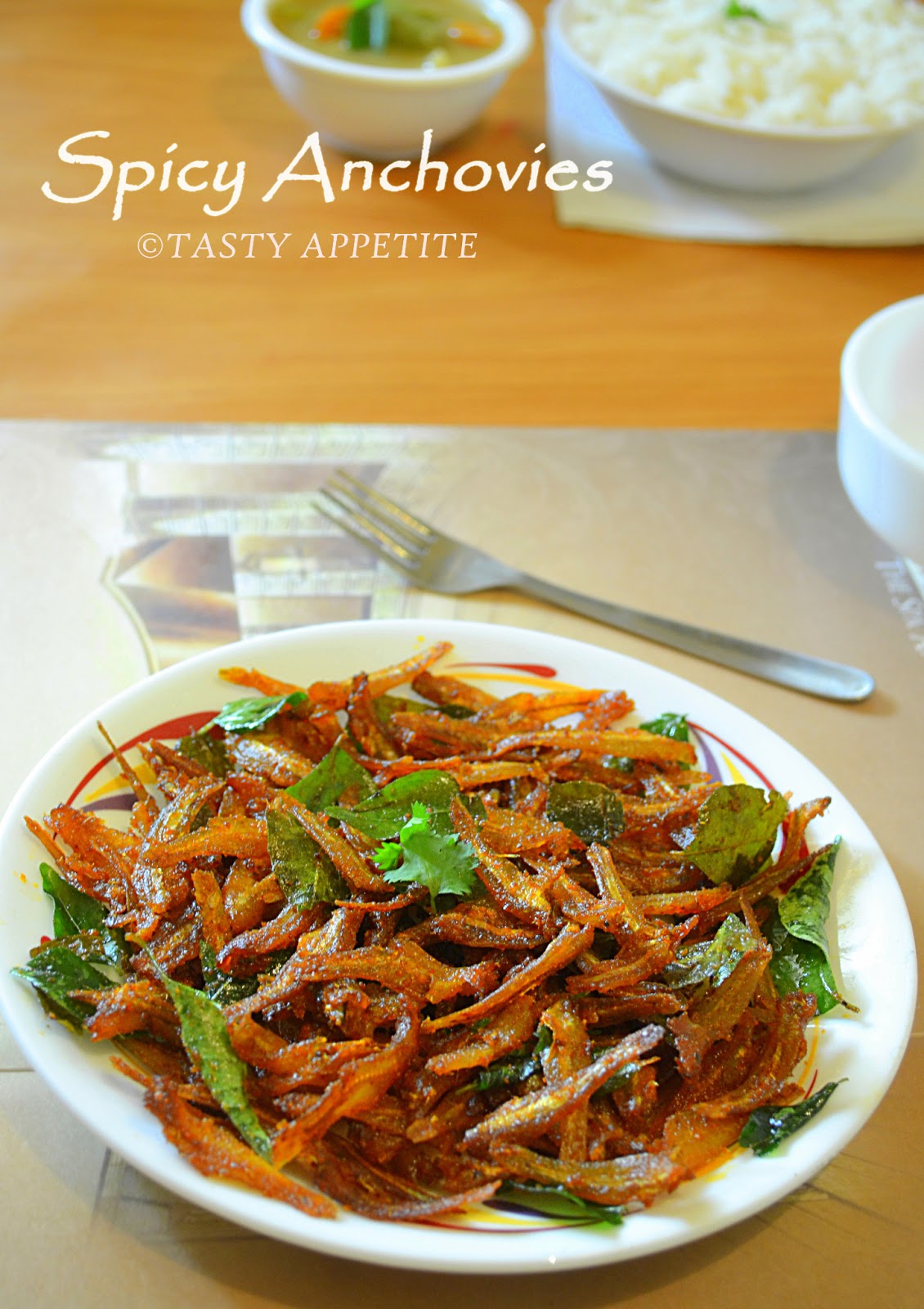 How to make Spicy Fried Anchovies / Nethili Varuval / Spicy Anchovies