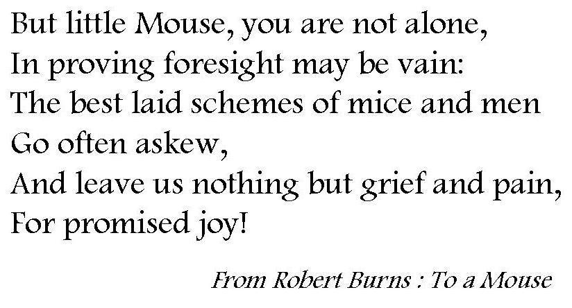 mice men essay robert burns Media assignment – of mice and men essay a the 1939 film mentions the poem by robert burns, which goes: we will write a custom essay sample on media . mice men essay robert burns Media assignment – of mice and men essay a the 1939 film mentions the poem by robert burns, which goes: we will write a custom essay sample on media .