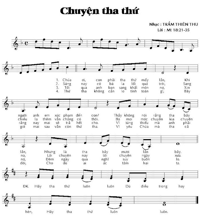 Thánh ca: Chuyện Tha Thứ