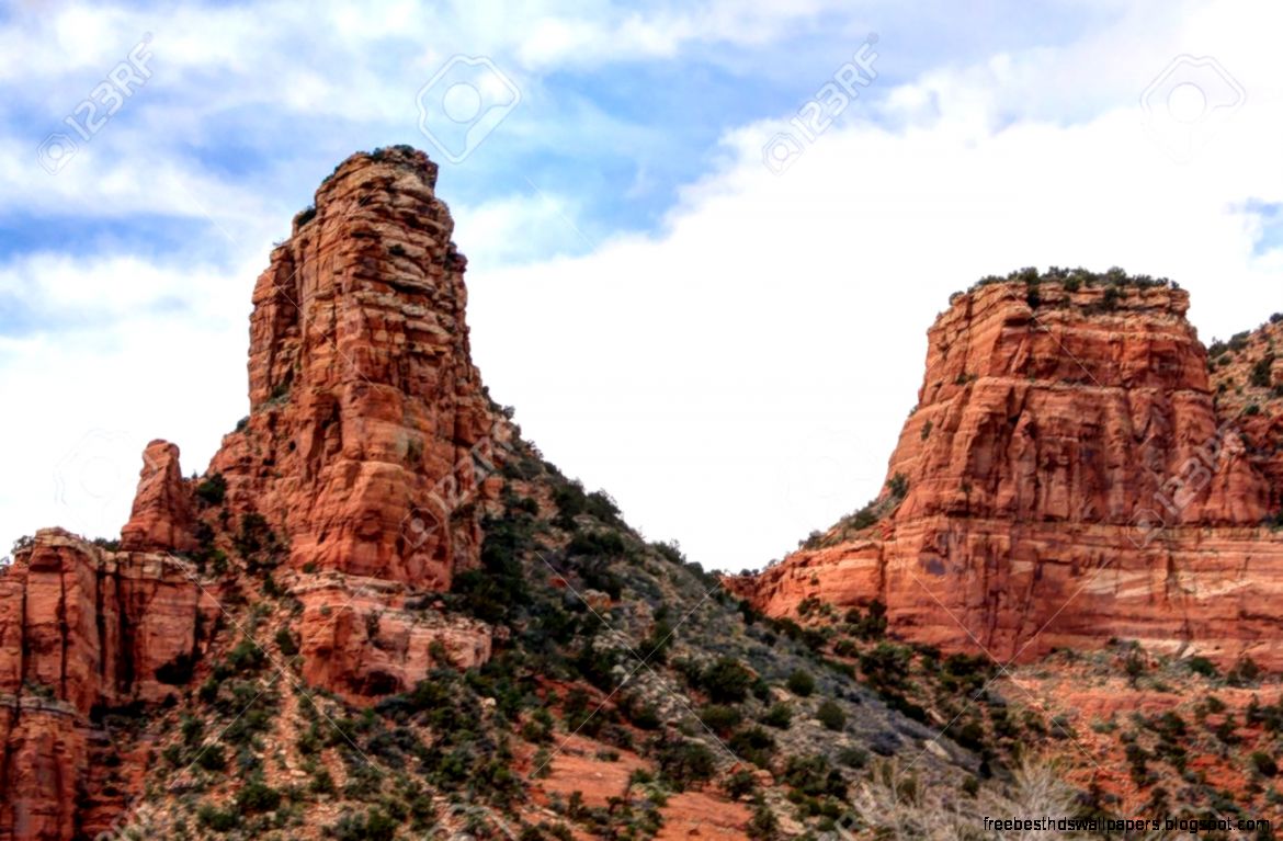 Scenic HDR Landscape Red Rock Mountains Sedona Arizona Stock Scenic HDR Landscape Red Rock Mountains Sedona Arizona Stock