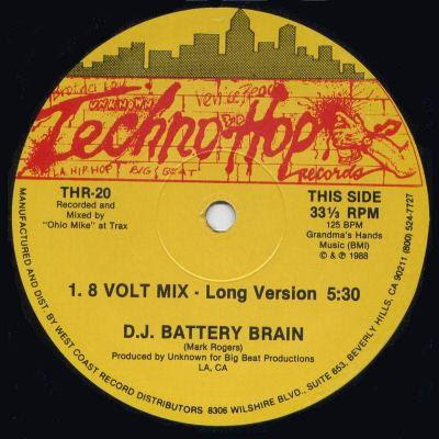 D.J. Battery Brain ‎– 8 Volt Mix (1988, VLS, 256)