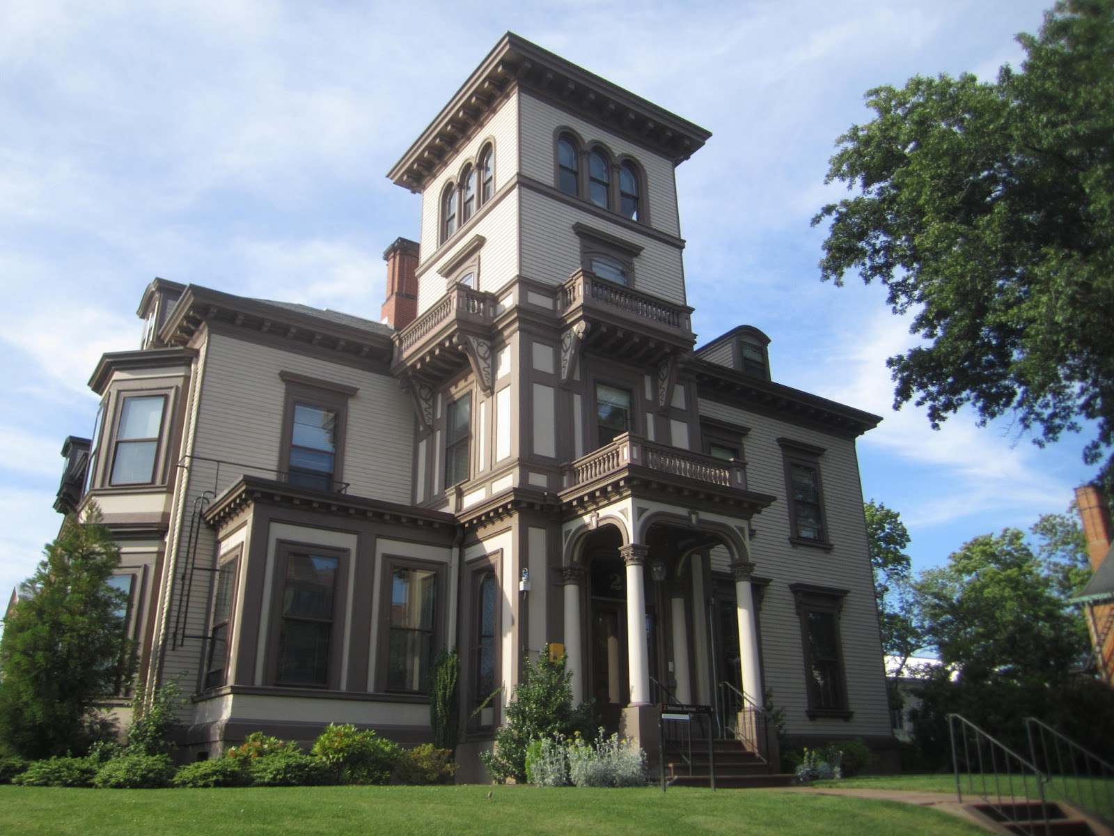 The Picturesque Style Italianate Architecture Amos N. Beckwith House, Providence, RI