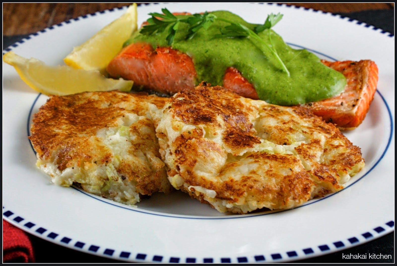 Kahakai Kitchen Nigel Slater's Goat Cheese Bubble and SqueakServed