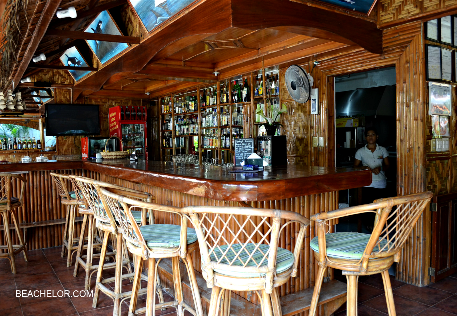 bar section of coucou bar hotel & restaurant in bantayan