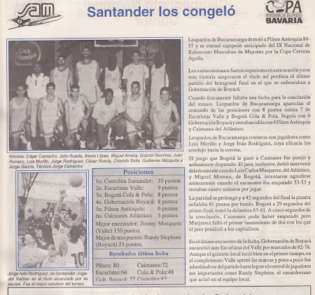 SANTANDER MAYORES 1993 CAMPEON NACIONAL