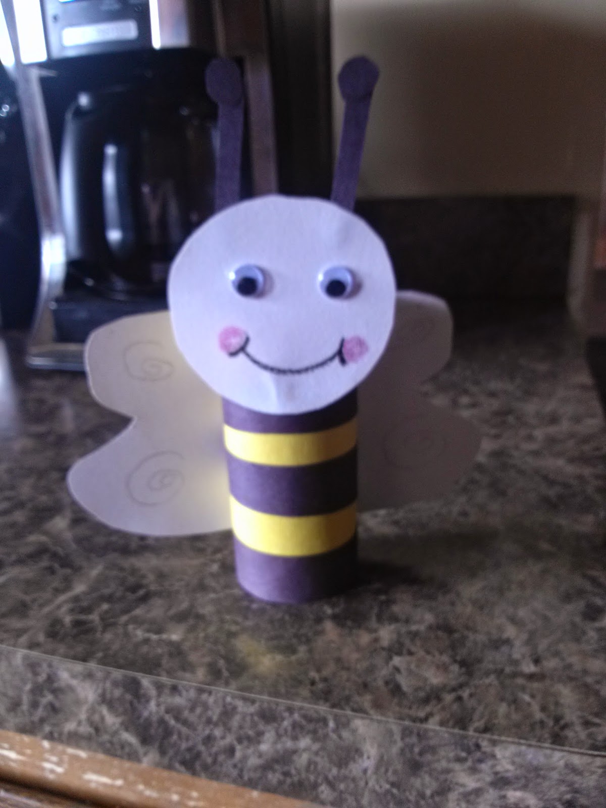 Three Peas Create Toilet Paper Roll Bumble Bees