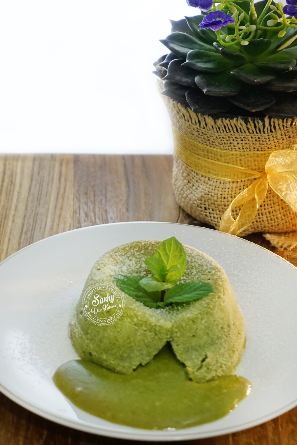 Green Tea (Matcha) Molten Lava Cake Sashy Little Kitchen Food and