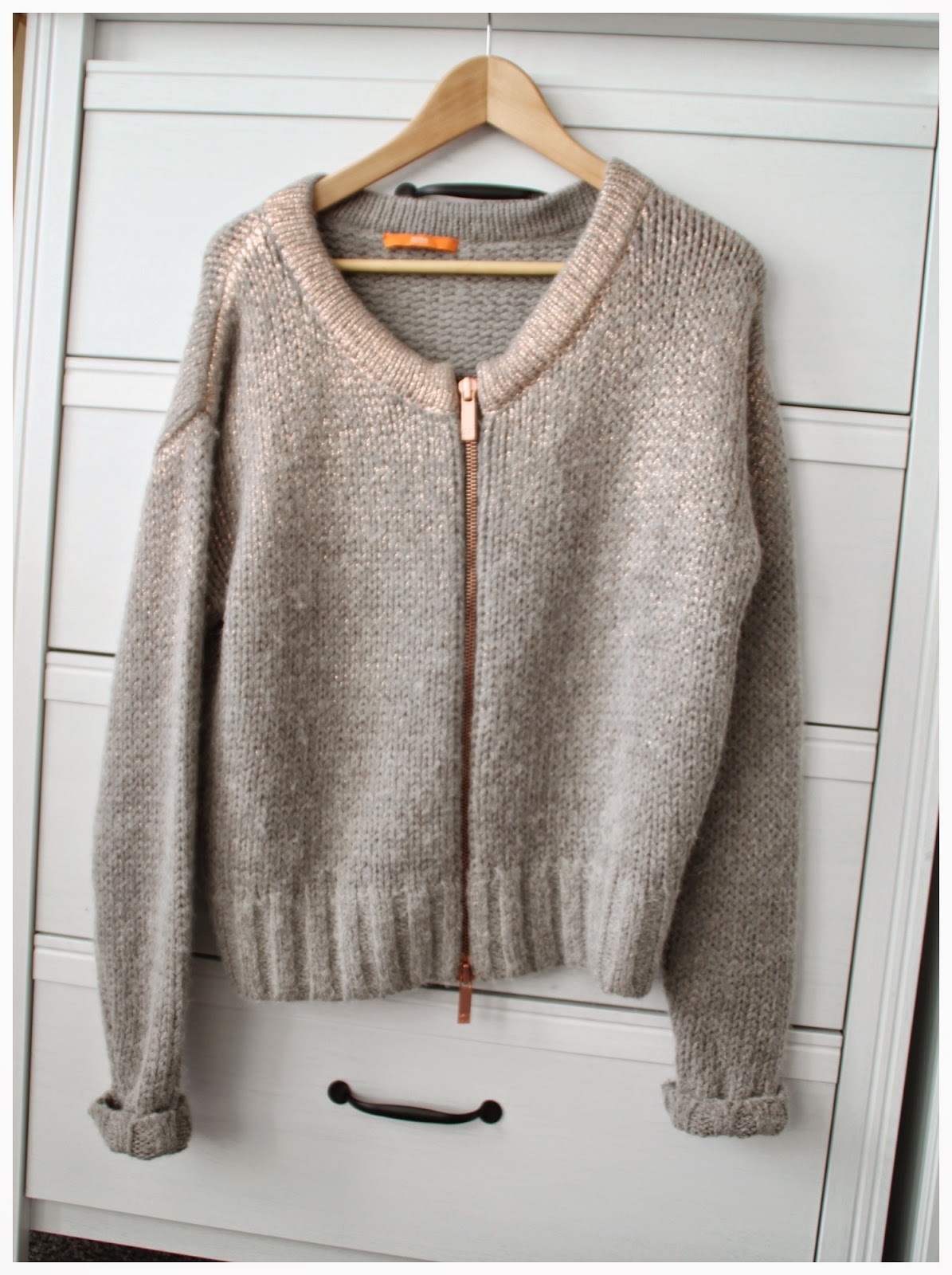 Cardigan mit Kupferton