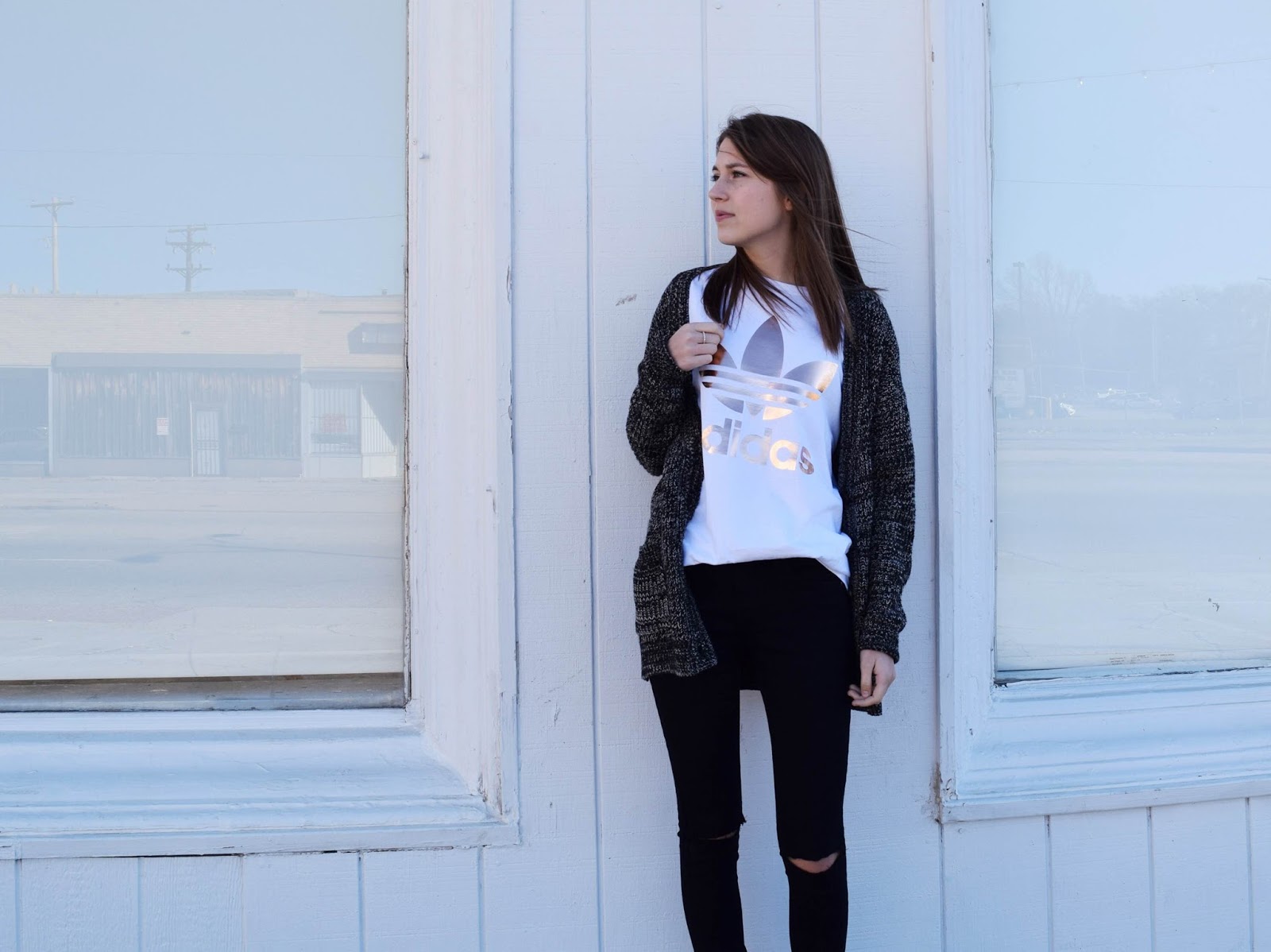 adidas t shirt rose gold