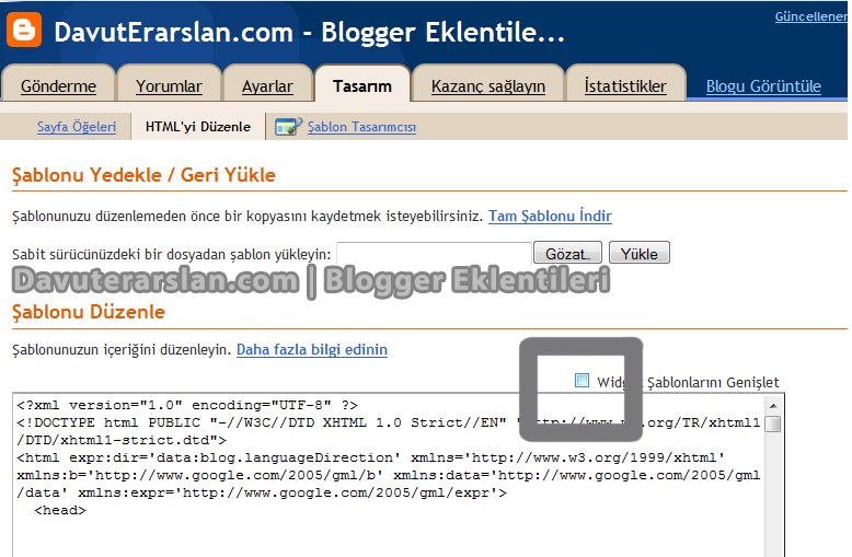 Teknoloji Blogger CSS Bölümü Neresi