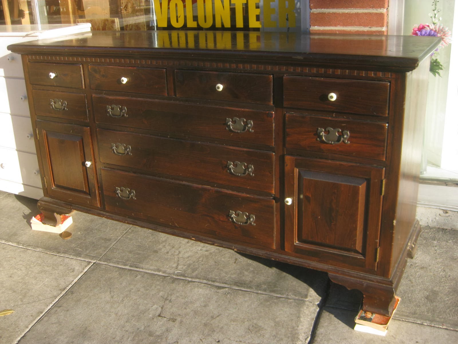 UHURU FURNITURE & COLLECTIBLES: SOLD - Dark Pine Dresser - $951600 x 1200