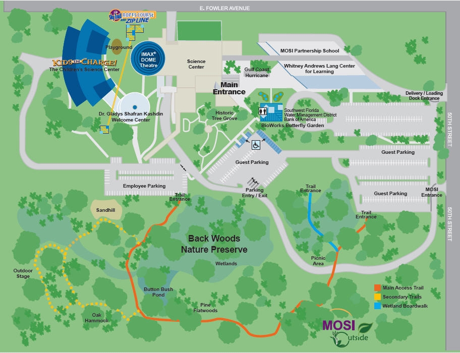 MOSI Outside MOSI's Backwoods Nature Preserve