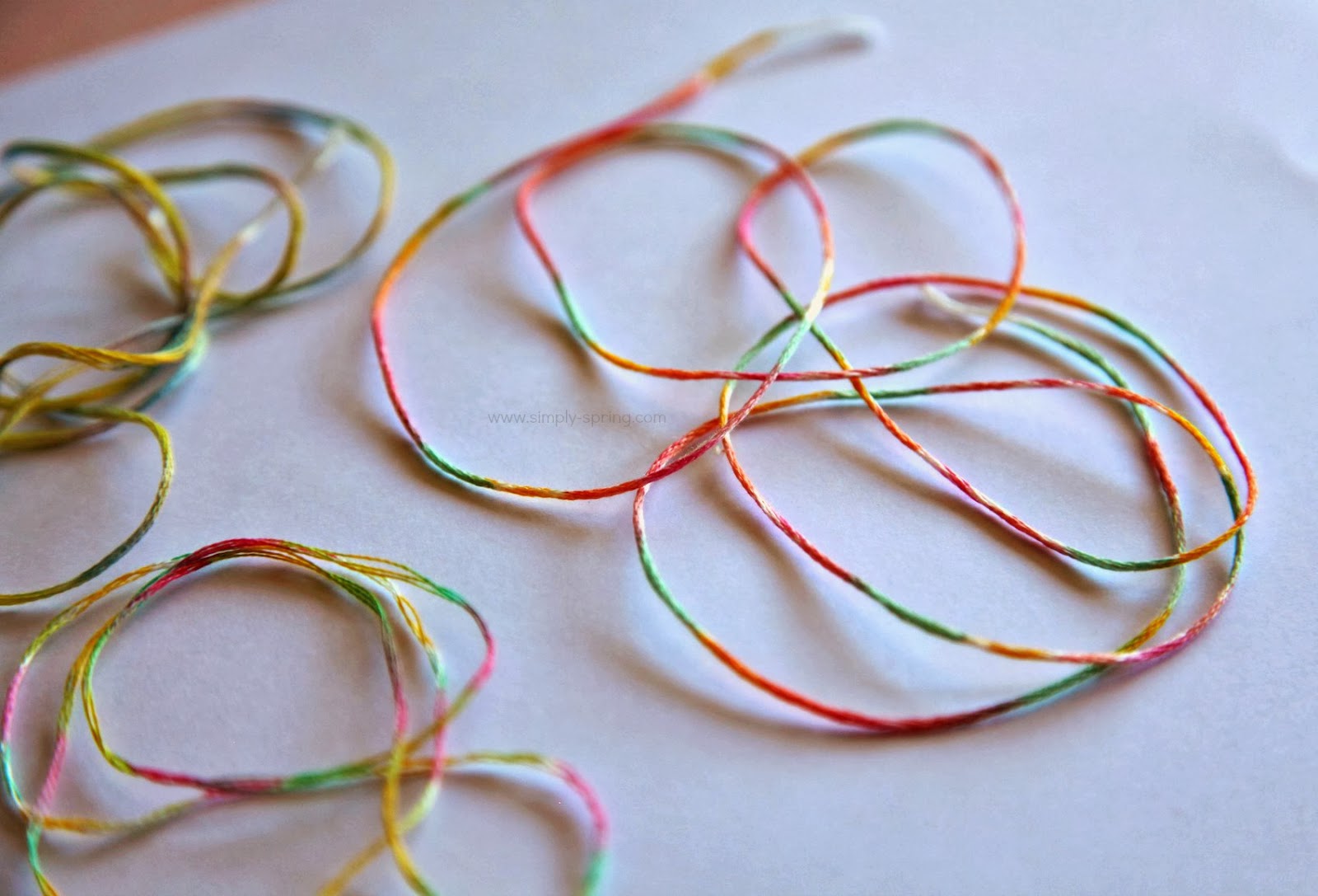 HOW TO hand dye embroidery floss SIMPLY SPRING