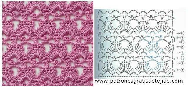 Punto Crochet #23 | Crochet y Dos agujas - Patrones de tejido