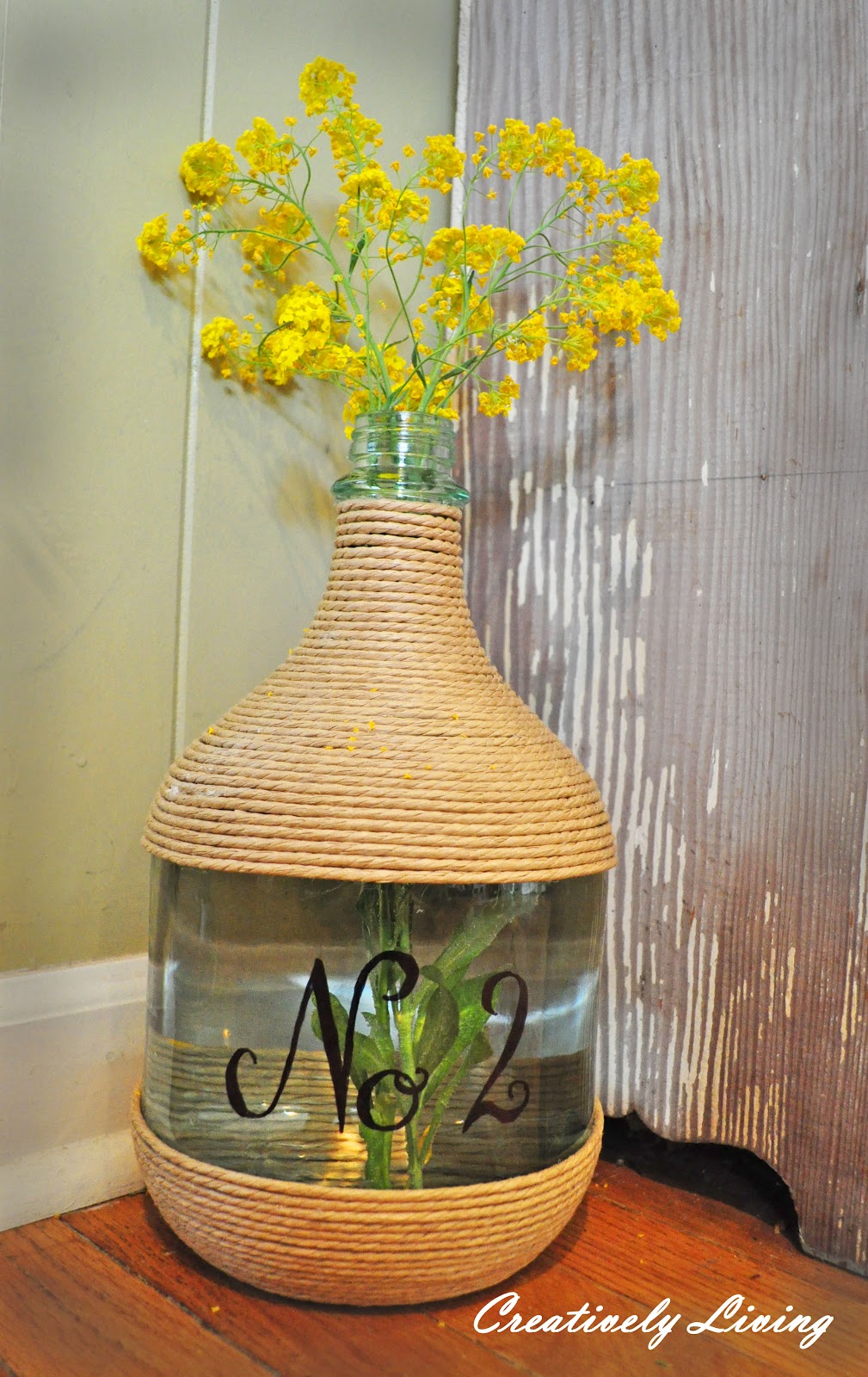Wine Jugs and Jute Creatively Living Blog