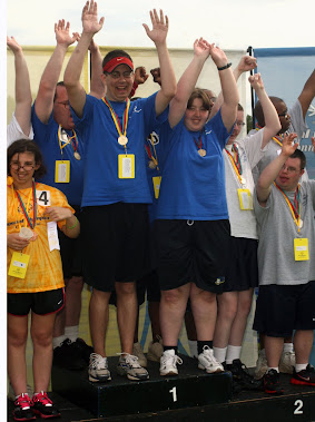 West Hartford Special Olympics Wins 1st Place In The 4x100 M Relay At The 2012 SOCT Summer Games