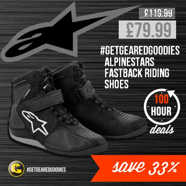 #GetGearedGoodies - Save on the Alpinestars riding shoes - www.GetGeared.co.uk