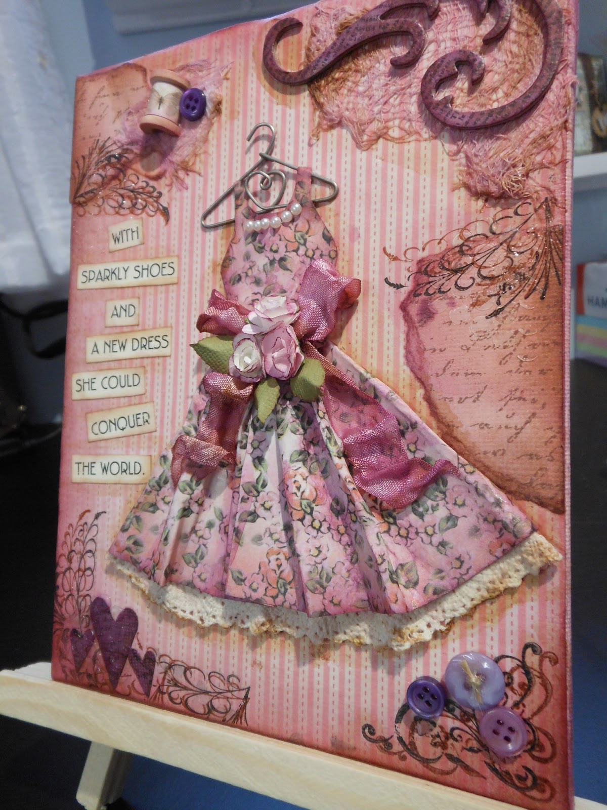 MIXED MEDIA EVENT A New Dress Canvas, with Bonnie Card Making