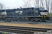 NS 7704 ES40DC EMD Locomotive Train Engine. Norfolk Southern Railroad Macon . (ns es dc locomotive train engine norfolk southern railroad macon georgia brosnan rail yards)