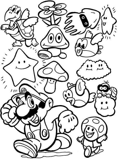 Mario Bros Coloring Pages | Learn To Coloring