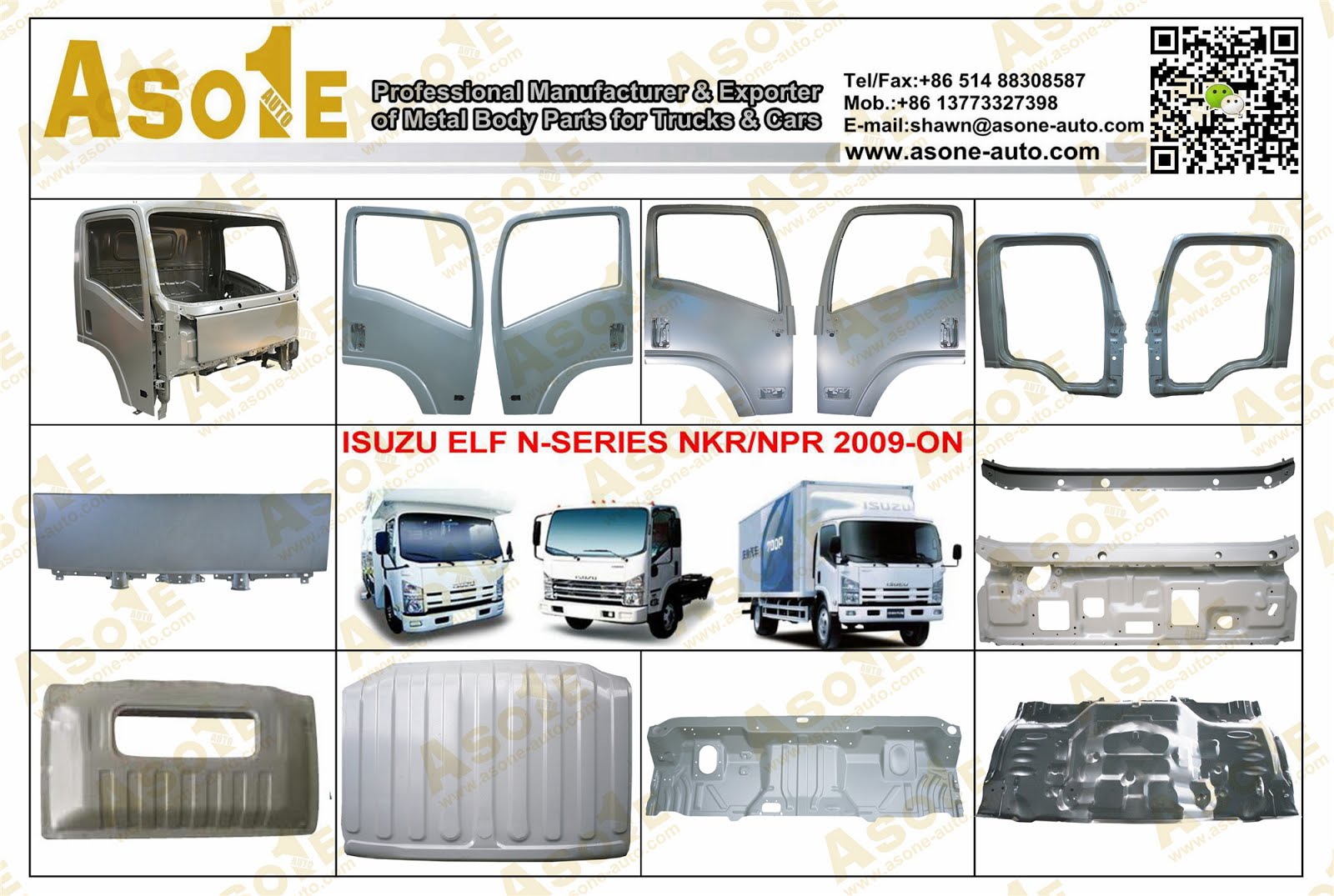 ISUZU NPR NKR FTR CXZ truck cab sheet metal replacement partswww.asone